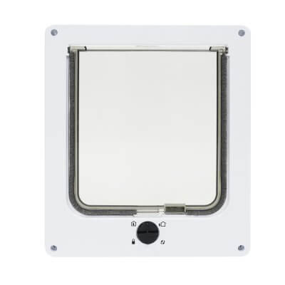 Дверь-лаз для кошек и собак 4 позиции CEESC 26.5*24*5.5, белый-2