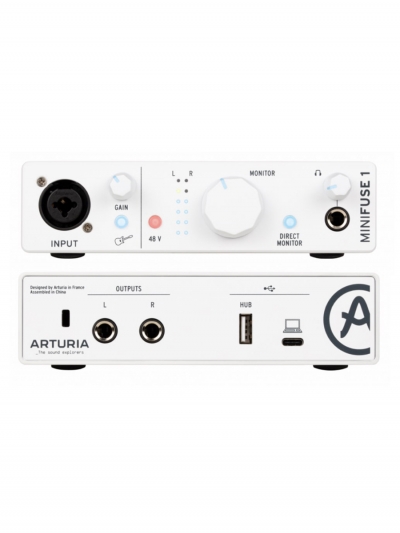 Внешняя звуковая карта с USB, Arturia MiniFuse 1 White-3