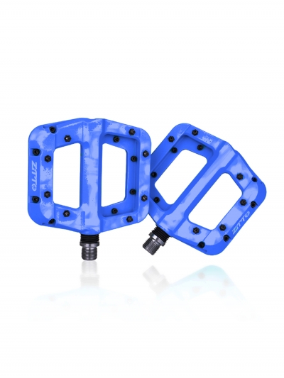 Нескользящие педали с подшипником из нейлонового волокна для горных велосипедов ZTTO голубые-1